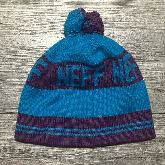 Neff purple and blue vintage snowboard toque - Picture 2 of 3
